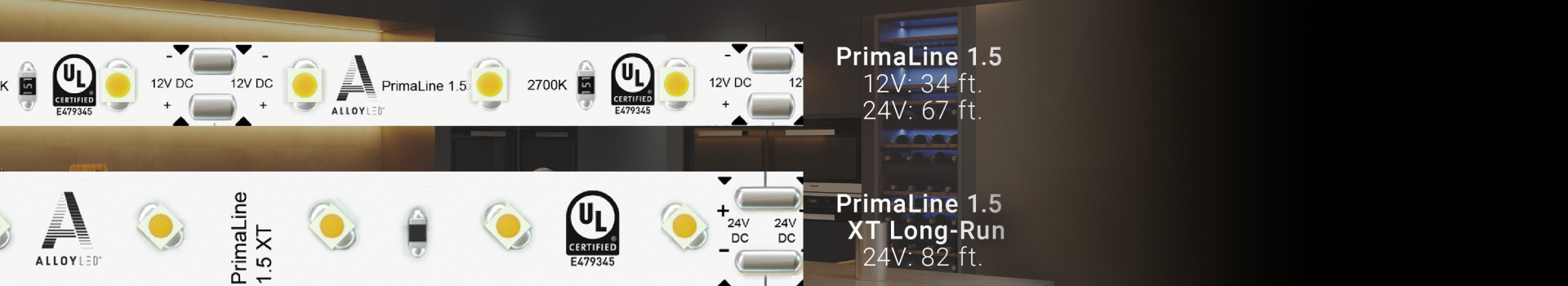 New Alloy LED Technology Allows for Longer Maximum Runs on PrimaLine LED Tape Light Family